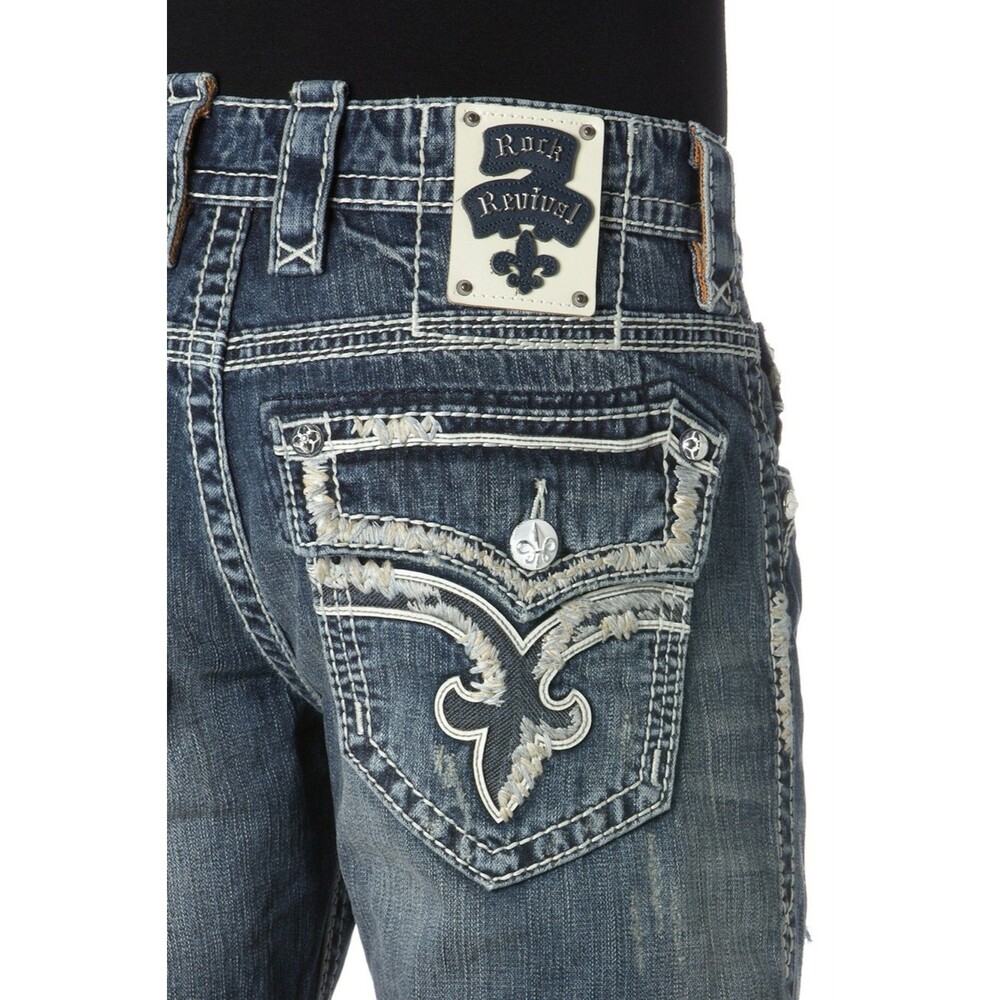 Rock Revival Teo J211 Blue Denim Straight Leg